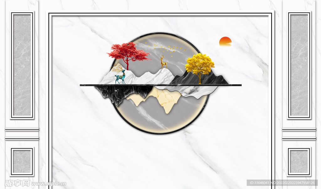 大理石纹造型背景