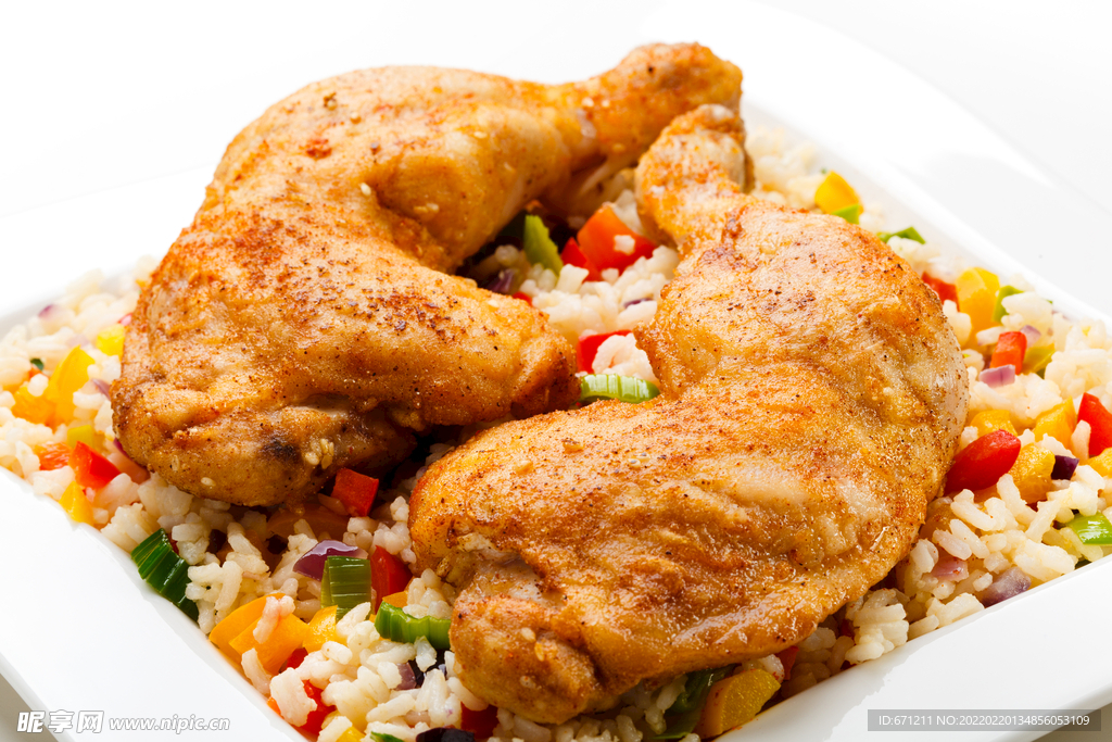 鸡腿炒饭