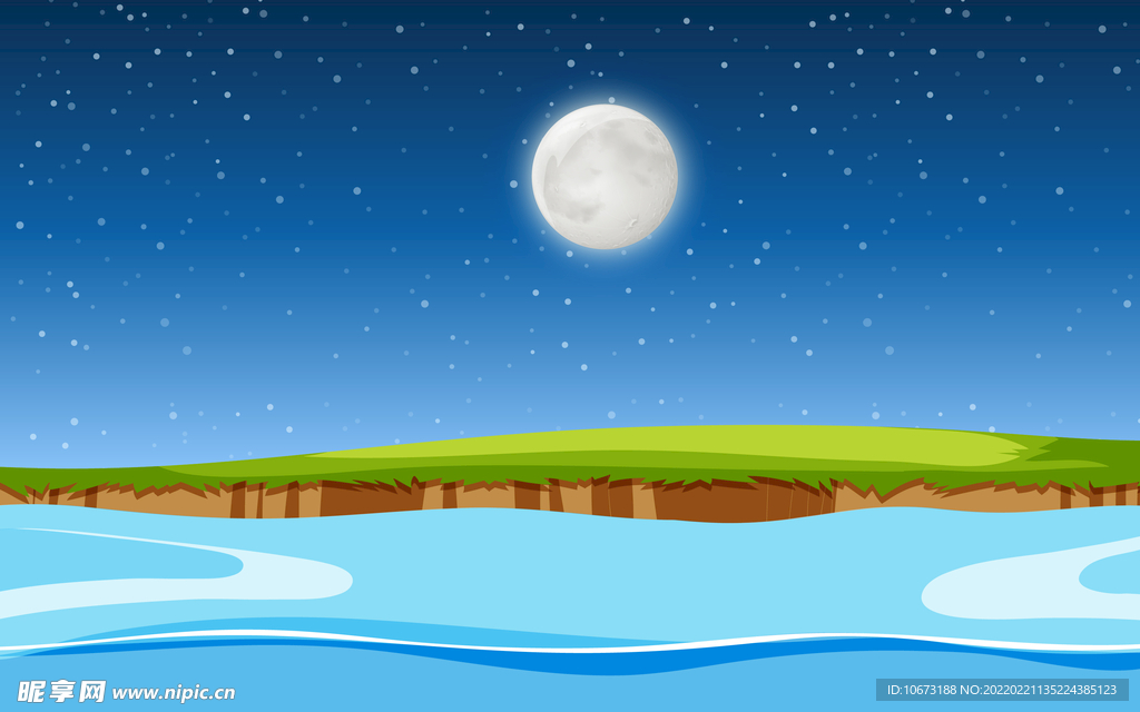 矢量湖泊背景