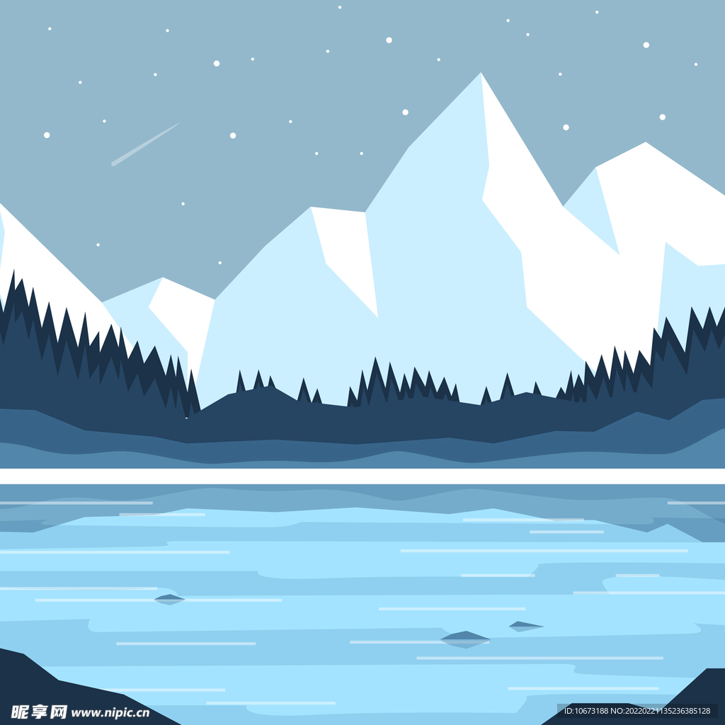 矢量湖泊背景