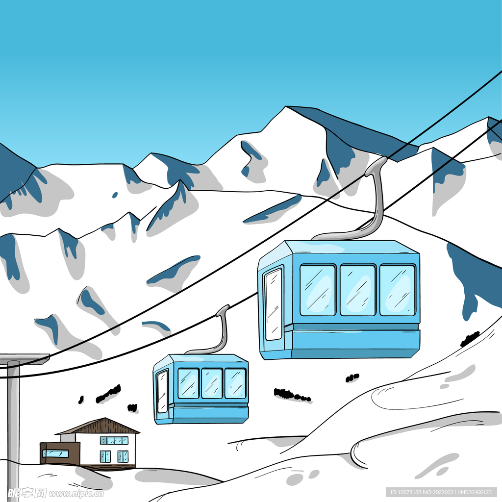 滑雪场背景