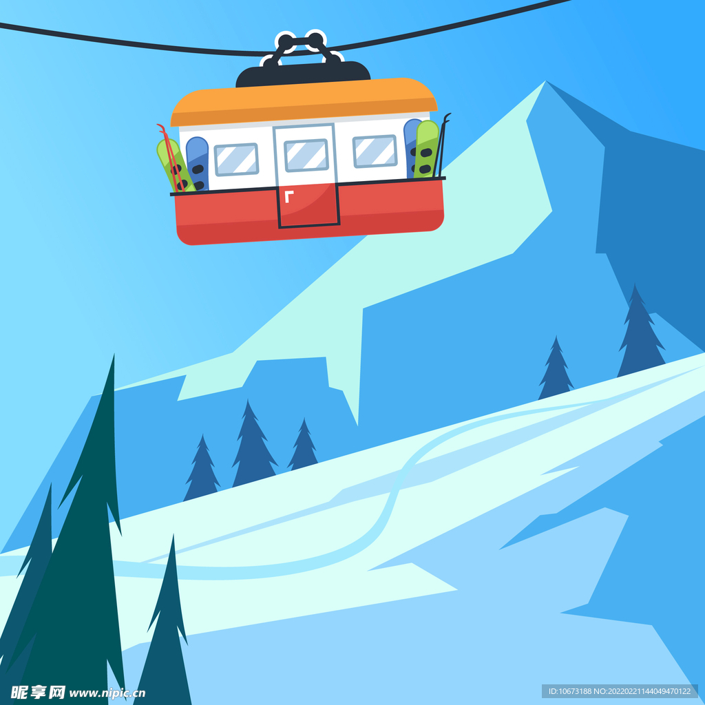 滑雪场背景