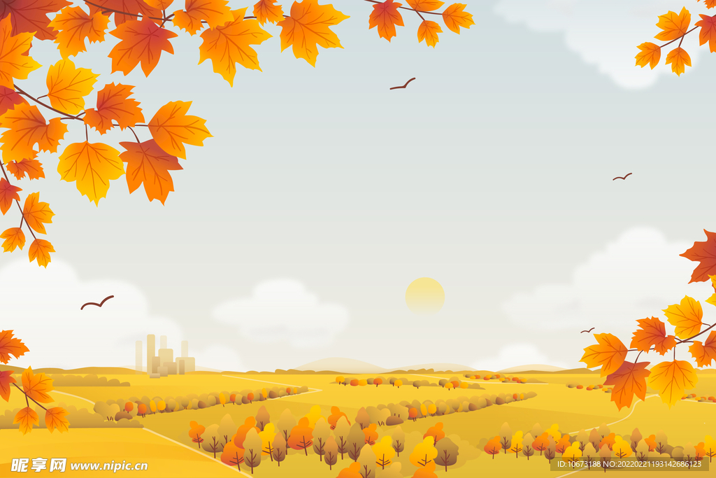 矢量秋天背景