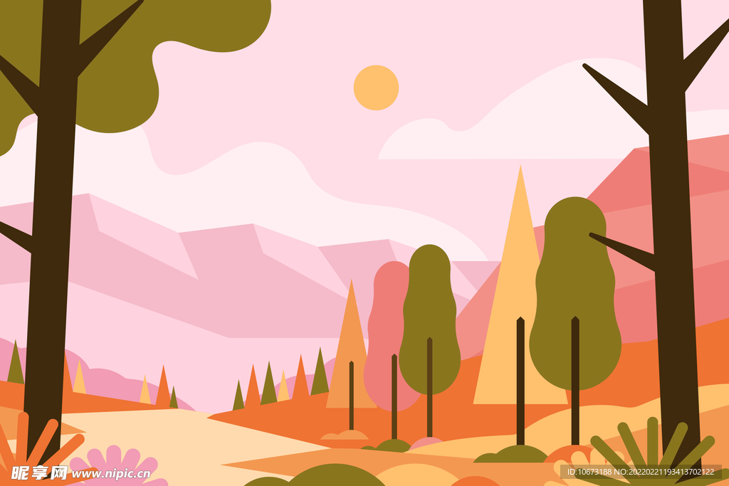 矢量秋天背景