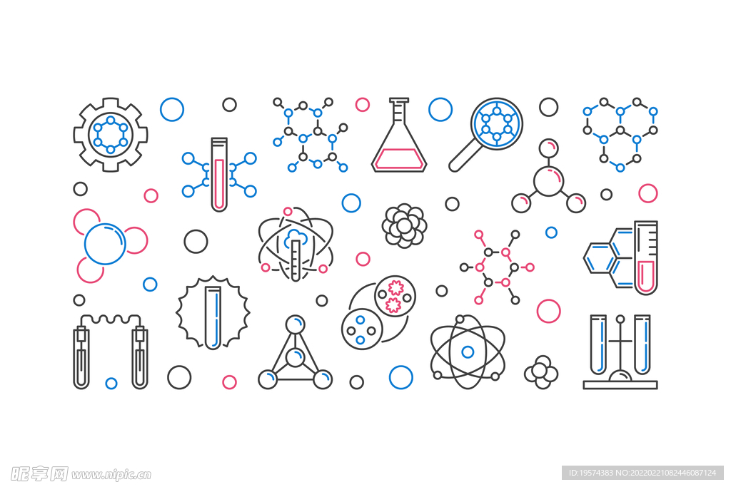 生物化学图标组合概念图