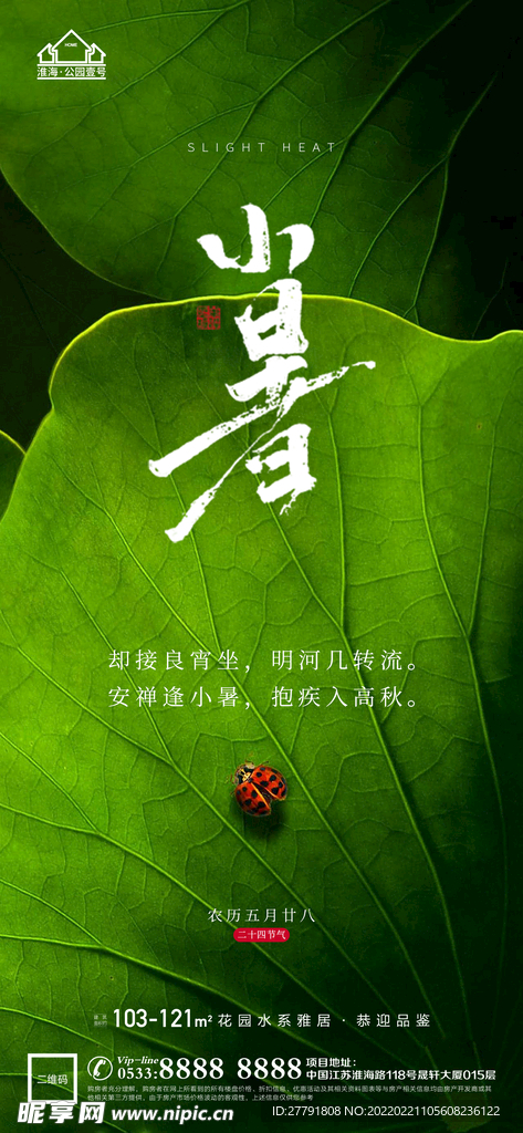 地产大暑小节气微信海报