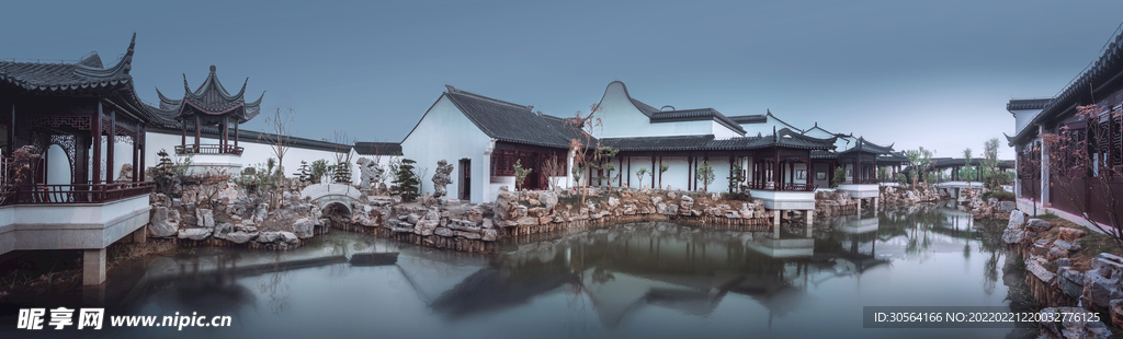 中式复古庭院建筑