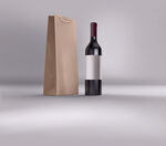 葡萄酒瓶子纸袋子品牌VI样机 