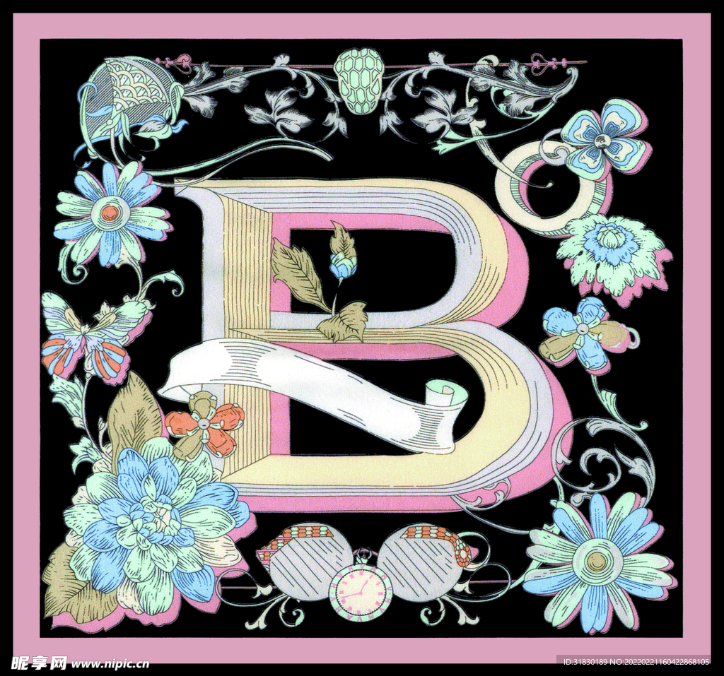 字母 花