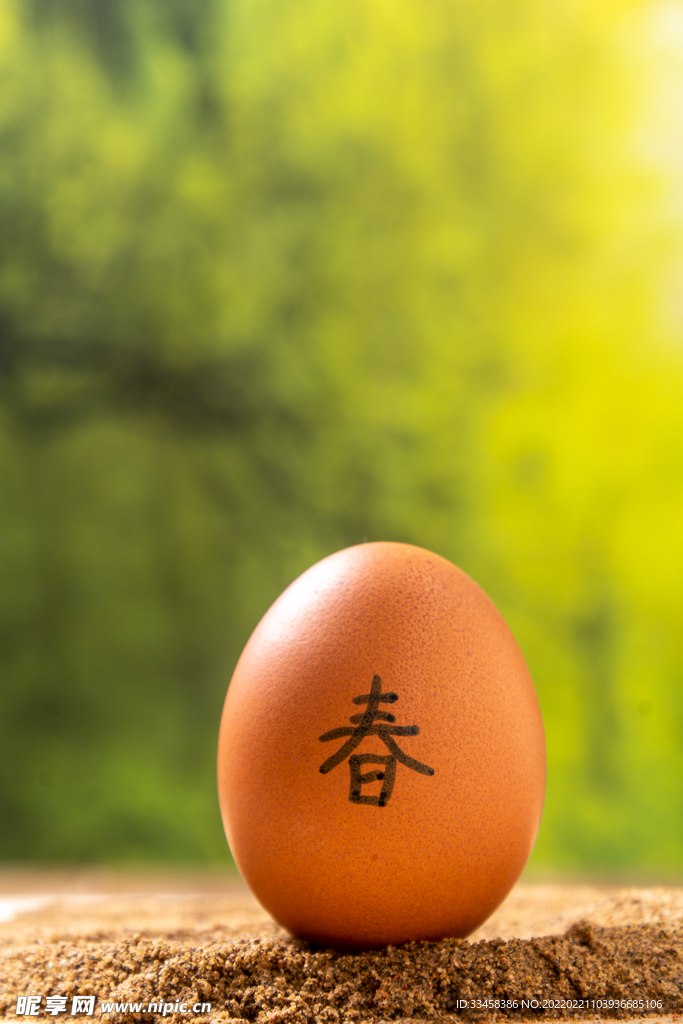 立蛋春分鸡蛋土壤摆放