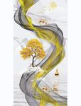 发财树线条装饰画