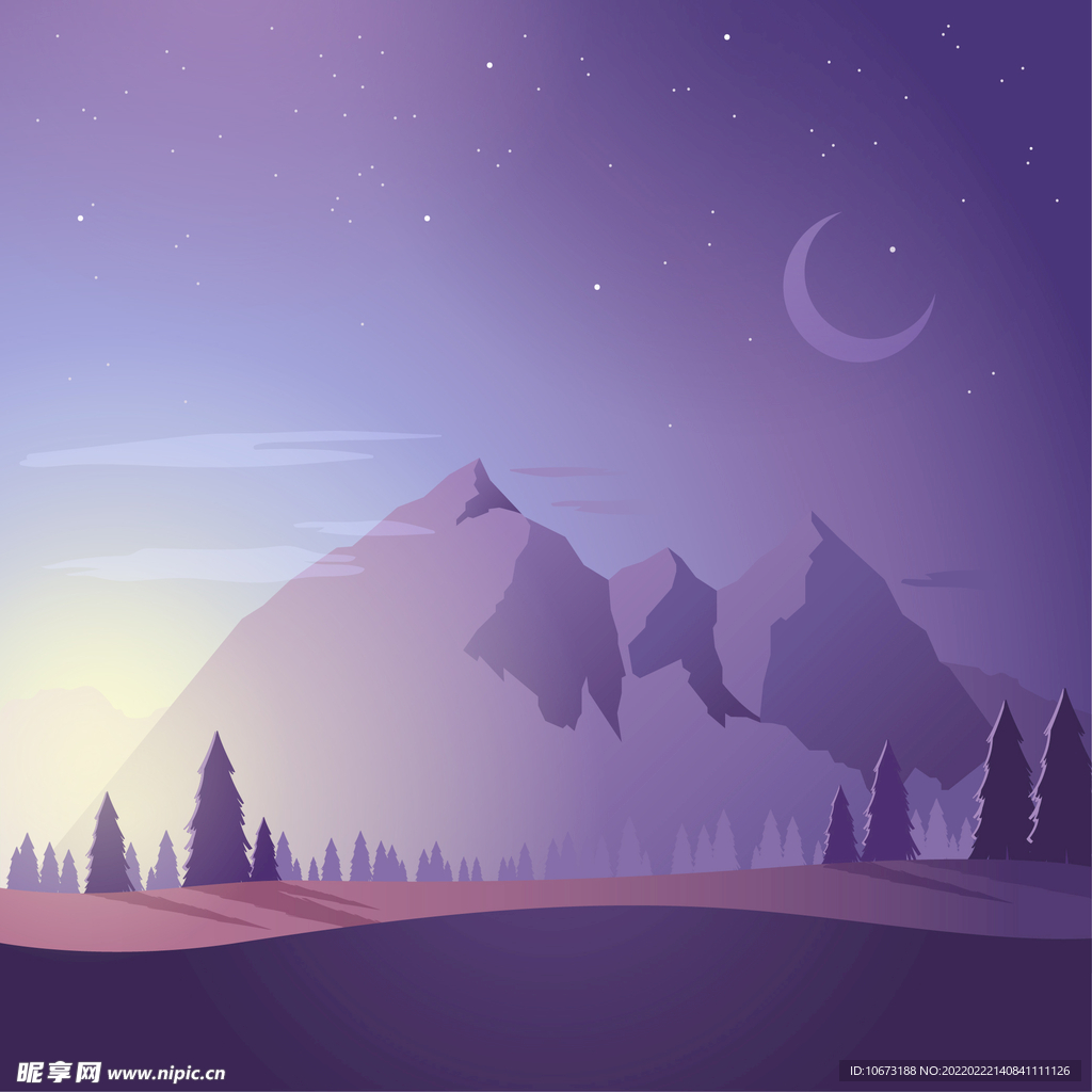  矢量山峦背景