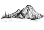  矢量山峦背景 