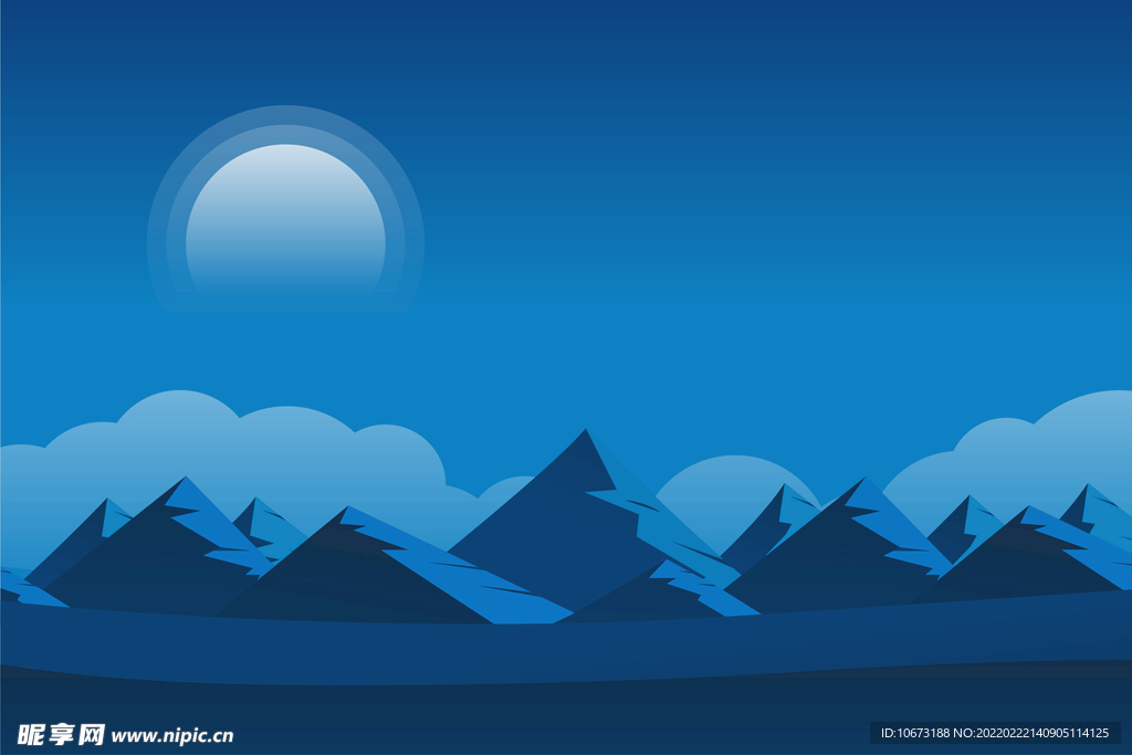  矢量山峦背景