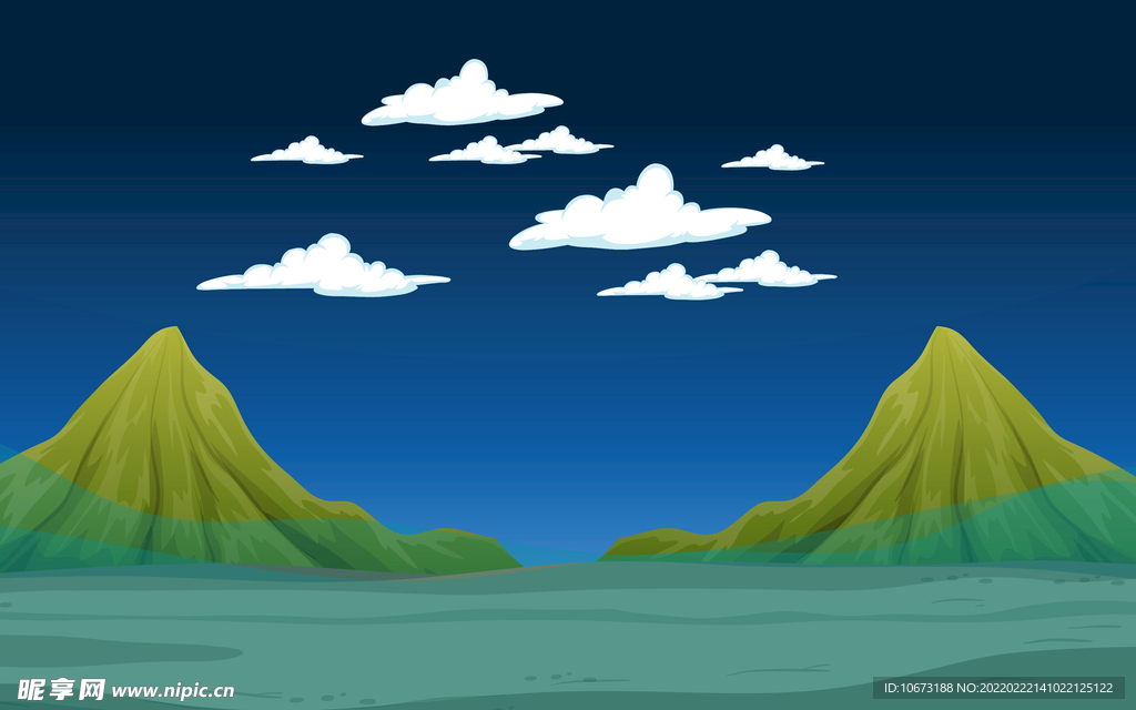  矢量山峦背景 