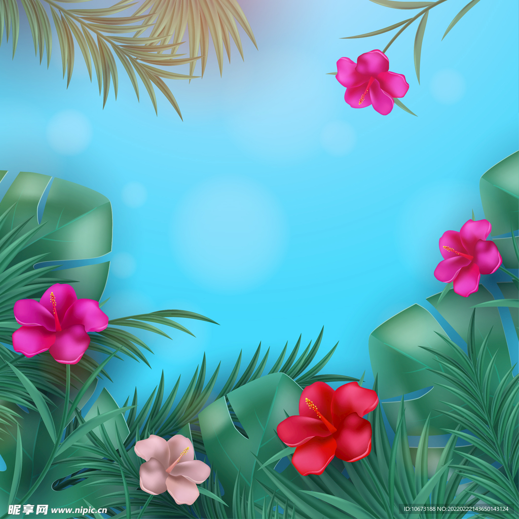 矢量花卉背景 