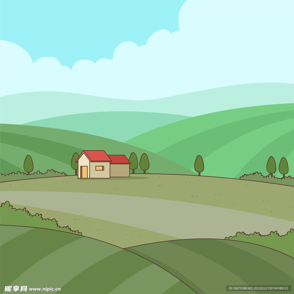 矢量农场背景