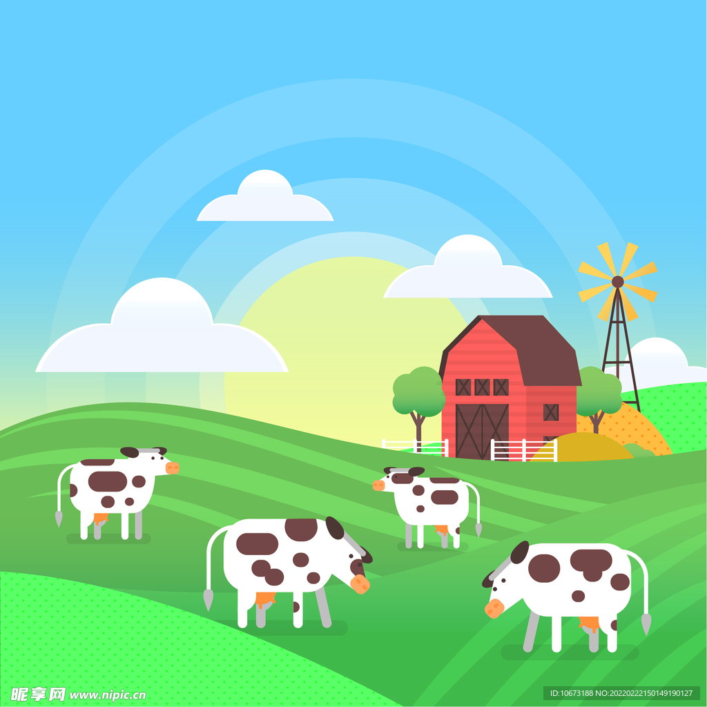 矢量农场背景