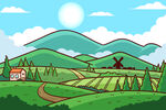 矢量农场背景