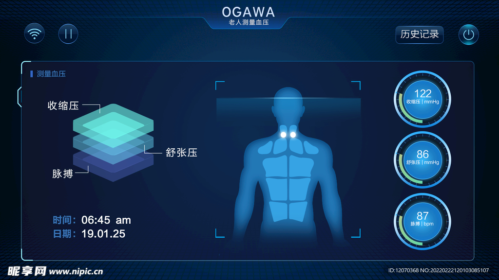 ui科技数据界面板式