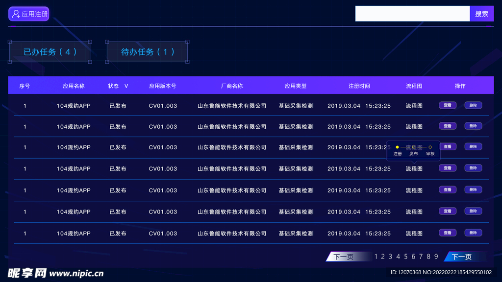 科技感大数据移动端ui界面