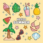 夏日元素冰淇淋