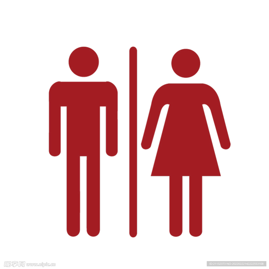 男女厕所图标小人标志