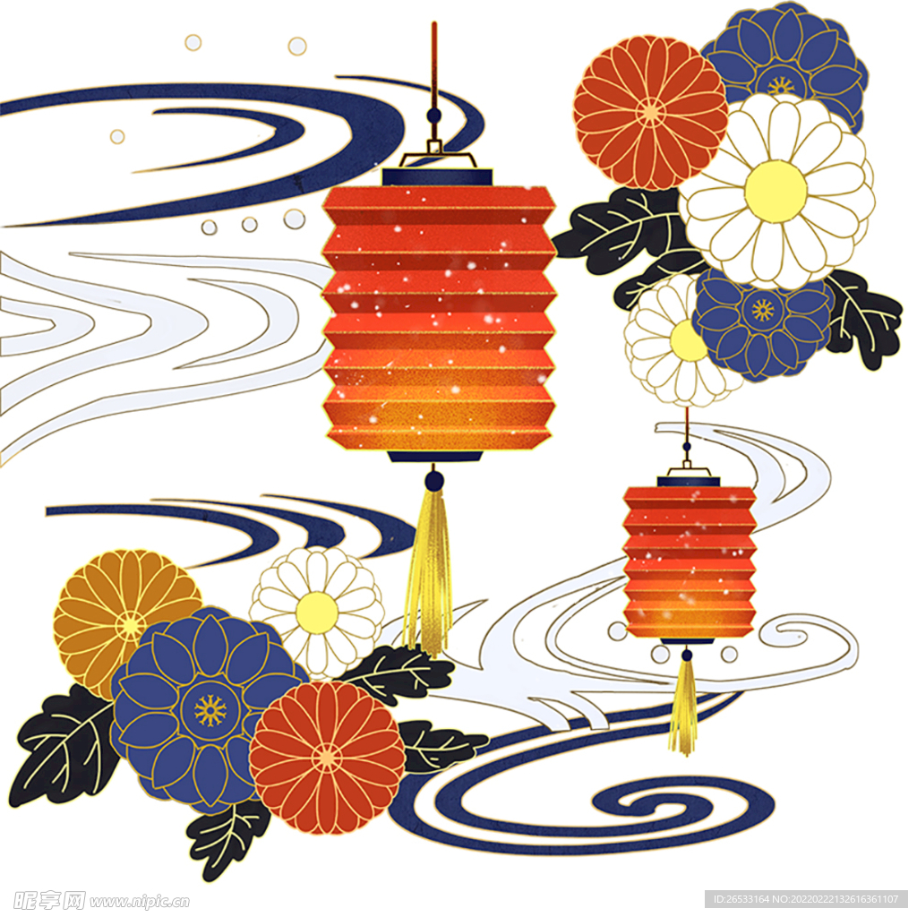 手绘 国潮 中国风 古风 复古