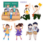 学生卡通