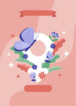 创意女神节背景