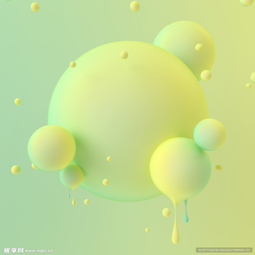 清新球体液体背景
