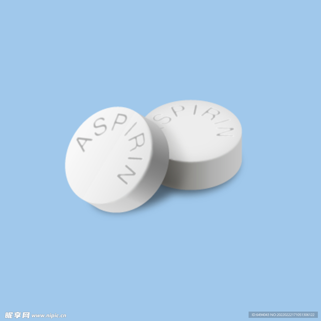 阿司匹林药片素材