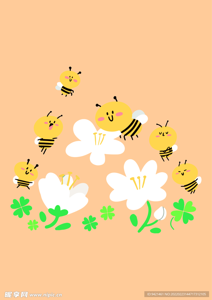 花朵蜜蜂