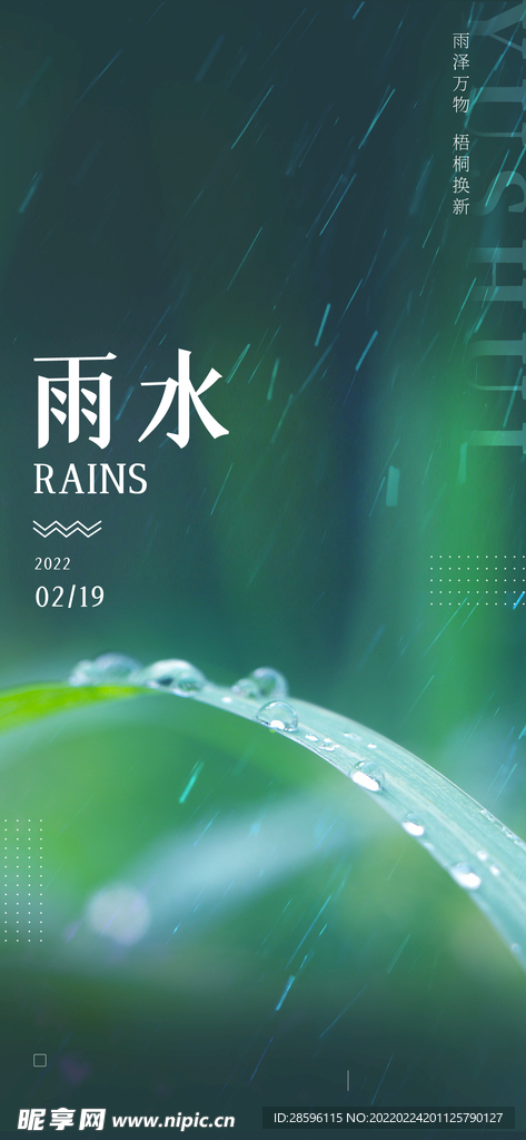 雨水海报           