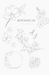 线描花