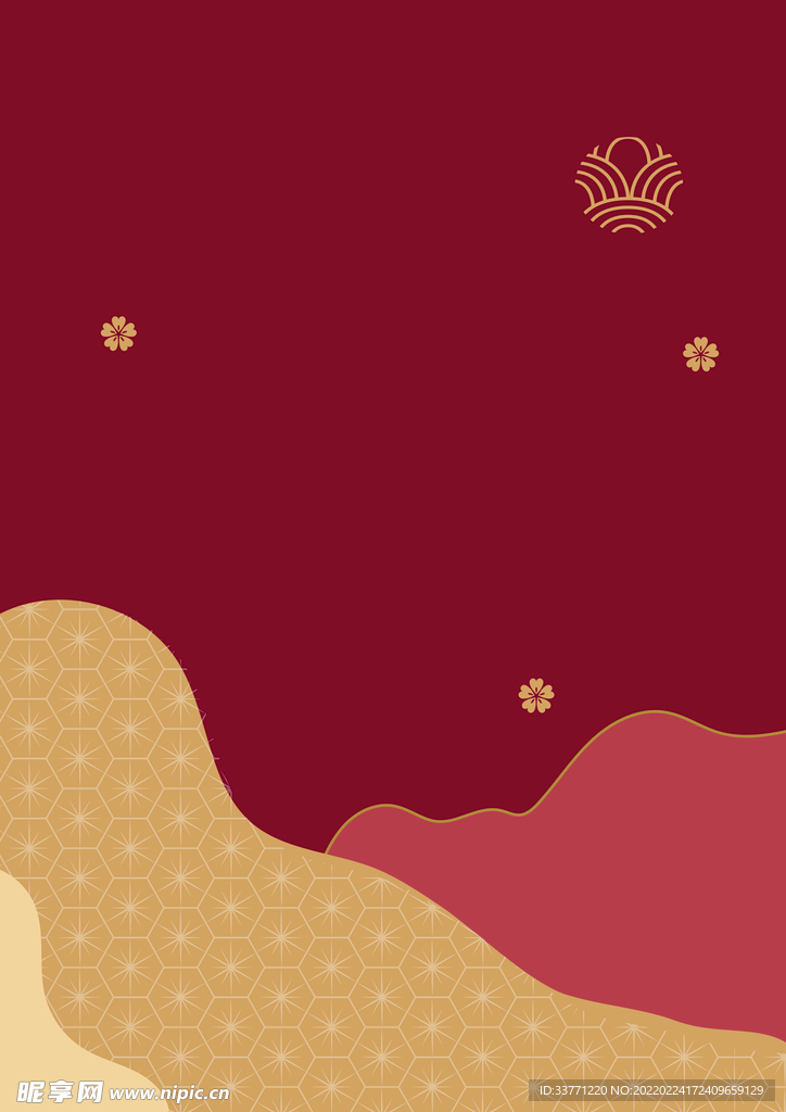 红色中国传统背景