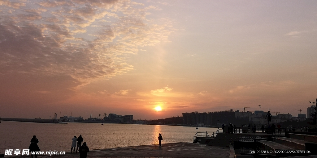 海边落日