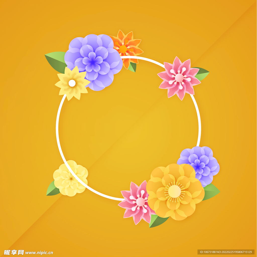 纸质花朵背景 