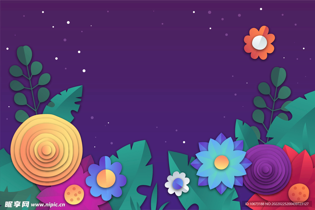 纸质花朵背景 