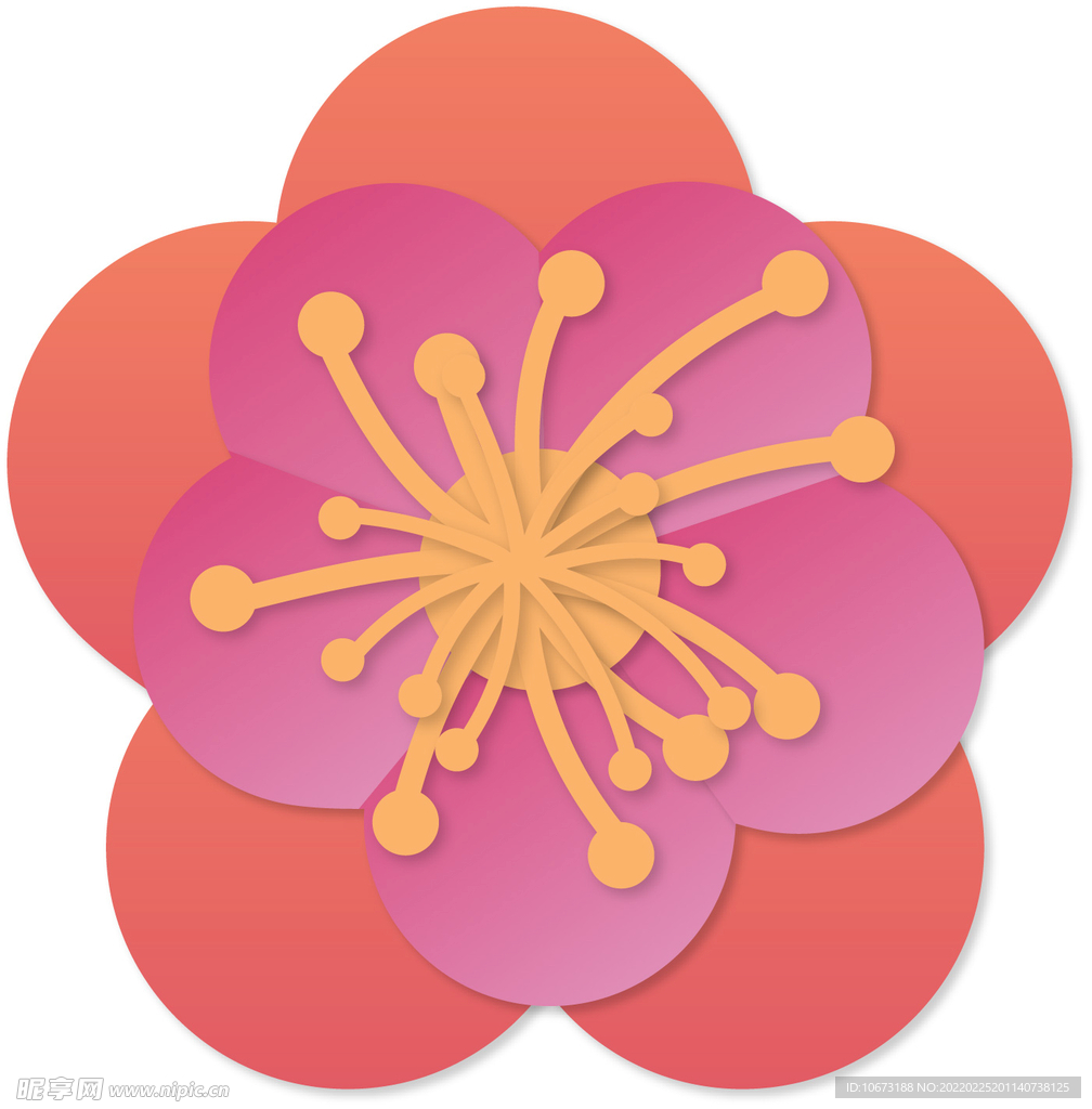 折纸风格花朵
