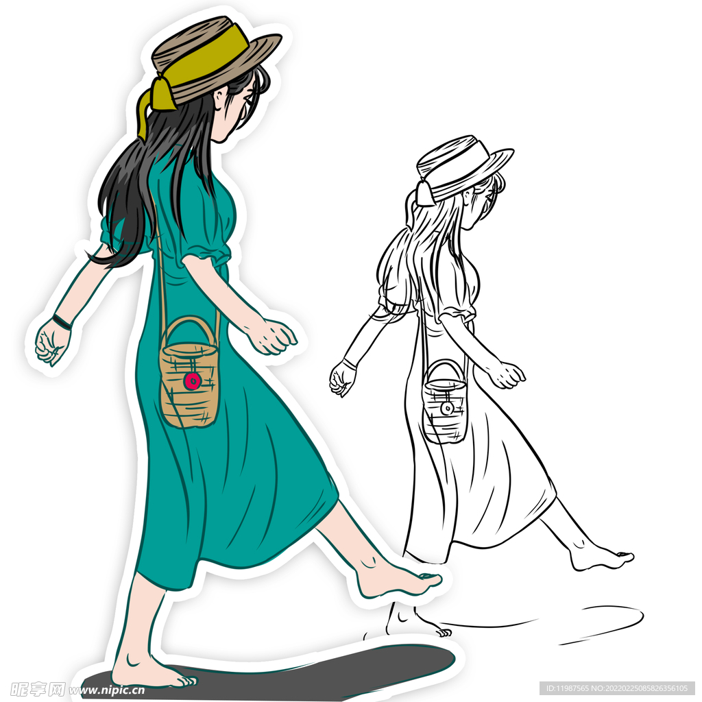 戴草帽的那个女孩|插画|儿童插画|Z01174624 - 原创作品 - 站酷 (ZCOOL)