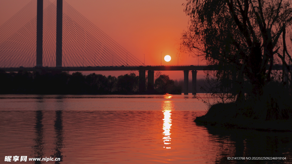 夕阳残阳美景 