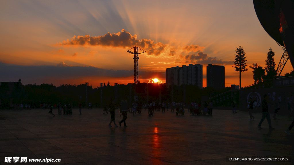 夕阳残阳美景