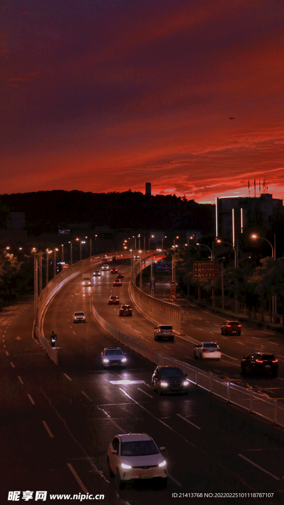 夜晚城市风景  