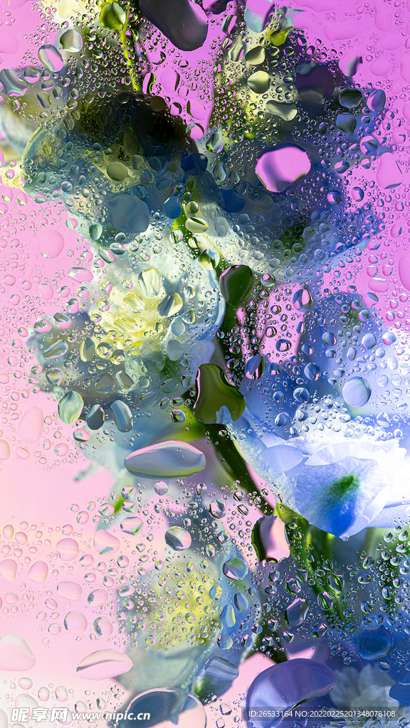 花水珠玻璃背景