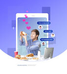 网红主播直播海报    