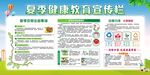 绿色简约夏季健康教育宣传栏