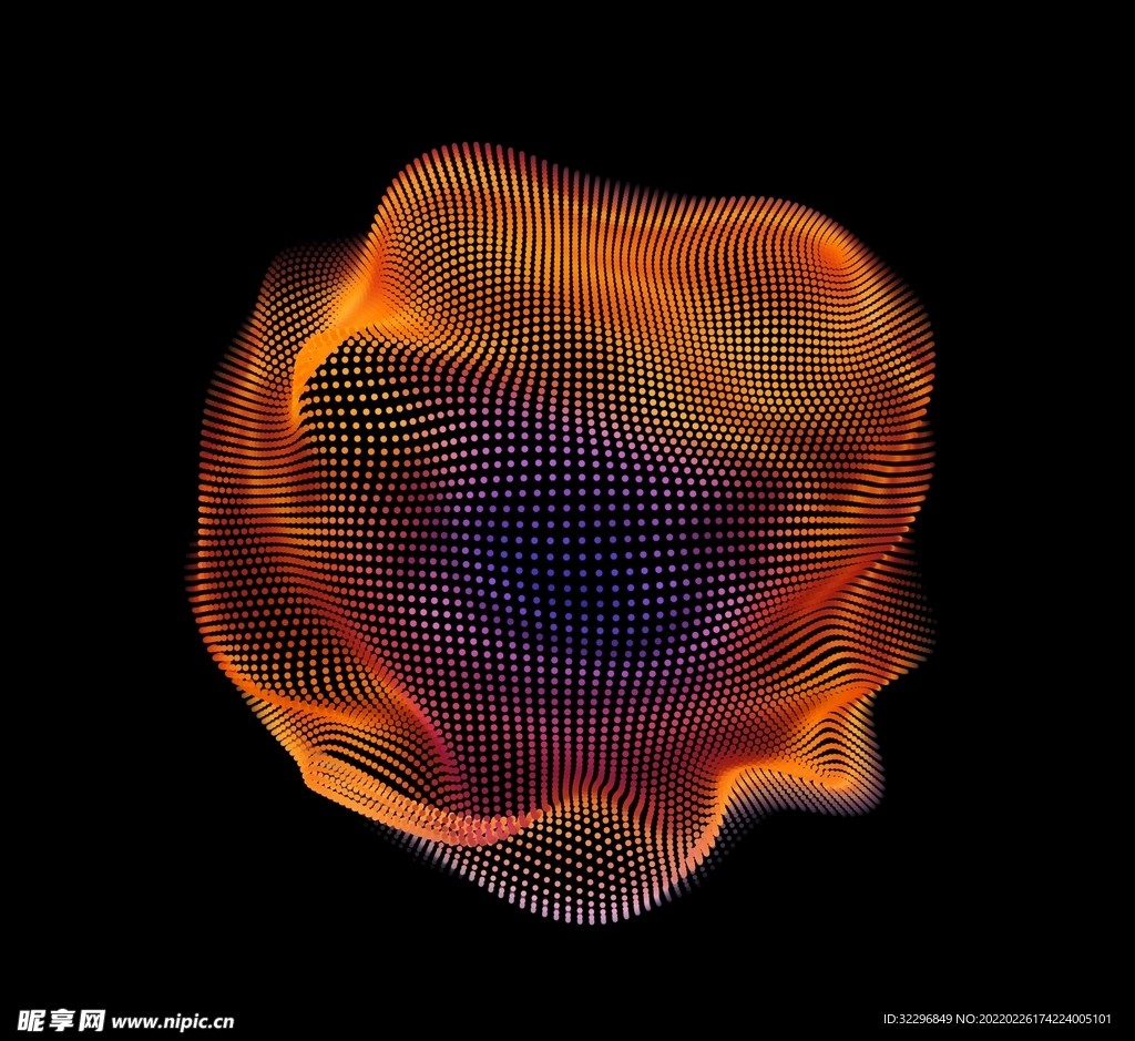 无规则粒子球体背景素材