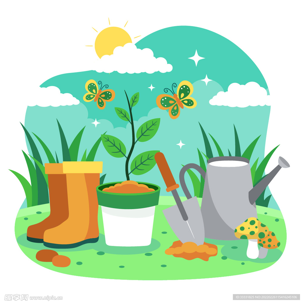 植树节插画