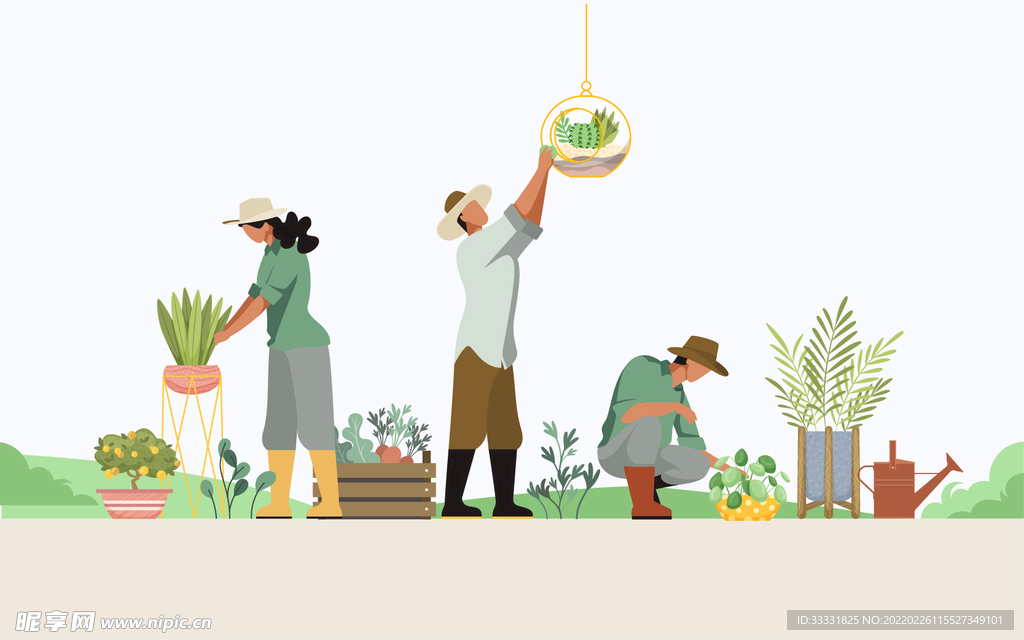 植树节插画